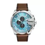 Diesel Mega Chief Orologio da Uomo con Cronografo, Cassa in Acciaio Inossidabile da 51 mm