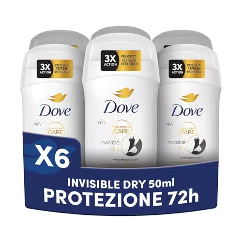 Dove Deodorante Stick Invisible Dry Antitraspirante 72 Ore con Pro-Ceramide