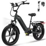 Ecorush R6 Bici Elettrica 48V 15,6Ah con Telaio Robust, 20 Pneumatici Grassi, 7 Velocità