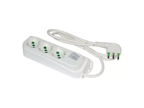 FANTON Multipresa OMEGA 3 prese bipasso schuko 16A con interruttore luminoso