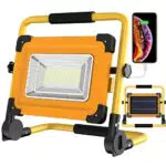 Faretto LED Portatile Solare 100W, Luce da Lavoro Ricaricabile e Impermeabile