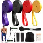 Fokky Elastici Fitness con Maniglie e Ancoraggio per Allenamento e Stretching