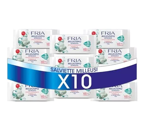 Fria MilleusiPiù Igienizzanti, Salviette Detergenti con Antibatterico