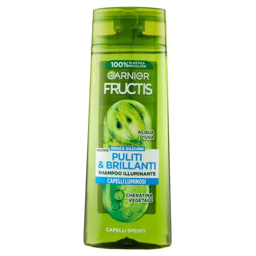 Garnier Fructis Shampoo Illuminante per Capelli Spenti con Cheratina Vegetale