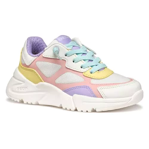 Geox J Loftus Girl, Scarpe da Ginnastica comodità e stile per le giovani.