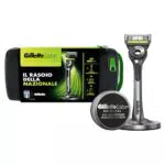 Gillette LABS Rasoio Manuale con Lamette, Barra Integrata e Crema Idratante