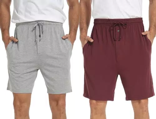 Goodmansam Pantaloni Corti Pigiama da Uomo Estivi con Tasca per Relax