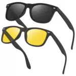 Gtievruo Occhiali da Sole Polarizzati Quadrati Retro UV400 per Uomo e Donna