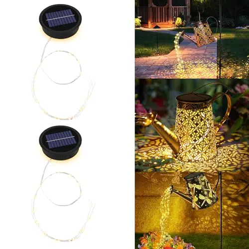 GuKK Pannello Solare Impermeabile con Luci LED per Annaffiatoio Solare