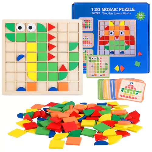 HGRGHH Gioco di Mosaico Puzzle Educativo per Bambini 3-6 Anni Montessori
