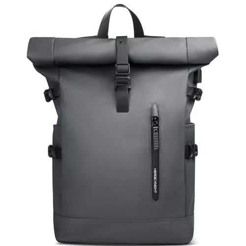 HK Zaino Rolltop Impermeabile per Laptop 15,6" con Porta USB Antifurto