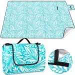 JAMATA Coperta da Picnic Impermeabile Portatile Pieghevole per Spiaggia e Giardino