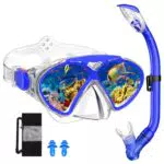 JEMULICE Maschera Subacquea e Snorkeling per Bambini con Panoramica 180 Gradi