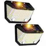 K Kasonic Luci da Recinzione Solari Impermeabili con Doppio Sensore 300°