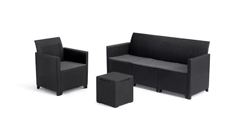 Keter Set da Giardino Nora Modulabile con Finitura Effetto Rattan