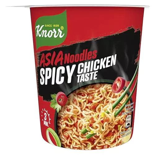 Knorr Noodles Istantanei al Gusto Pollo Piccante - Pronti in 3 Minuti
