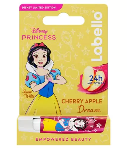 Labello Balsamo Labbra Disney Princess Cherry Shine, Idratante 24h per Bambine