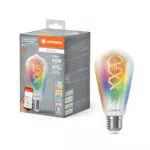 Ledvance Lampada Smart+ Matter E27, 4,8W, Luce Colorata e Bianca, Compatibile con Assistenti Vocali