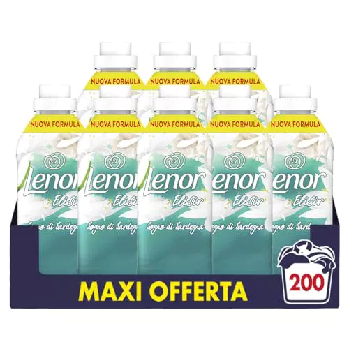 Lenor Elisir Ammorbidente Concentrato, 200 Lavaggi, Sogno Di Puglia