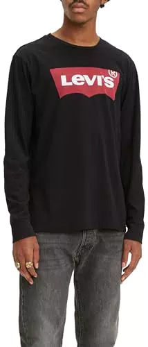 Levi's Ls Std Graphic Tee Hm Ls Black Graphicaglia a Maniche Lunghe Uomo