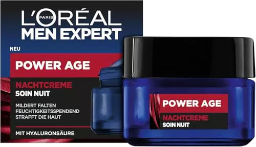 L'Oréal Men Expert Crema Notte Anti-invecchiamento con Acido Ialuronico