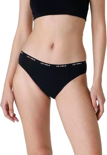 Lovable Slip da Ciclo Mestruale Flusso Abbondante, nero