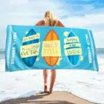 Luroon Telo Mare Grande in Microfibra per Spiaggia, Campeggio e Sport