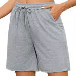 Marvmys Pantaloni da Jogging Donna Corti a Vita Alta con Tasche per Corsa e Palestra