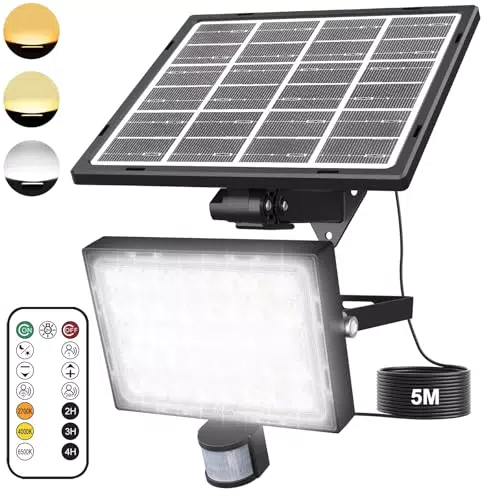 MEIKEE Lampada Solare da Esterno con Sensore di Movimento e Telecomando IP66