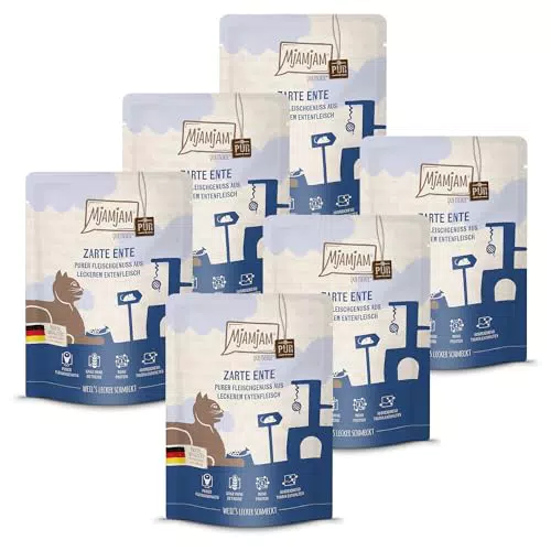 MjAMjAM Cibo Umido Premium per Gatti Quetschie con Anatra deliziosa senza cereali