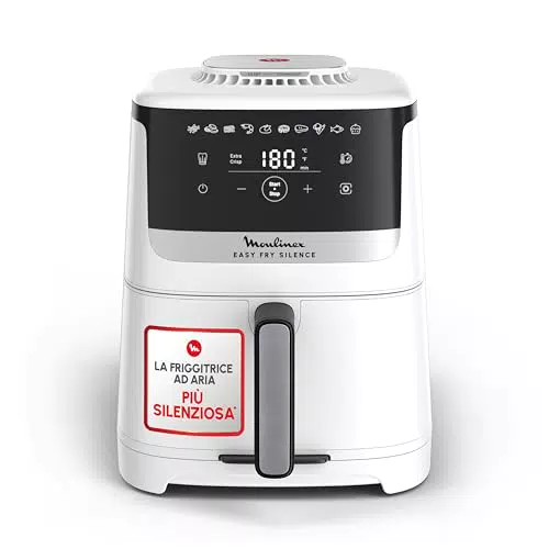 Moulinex Easy Fry Silence Friggitrice ad Aria 5L con Touchscreen e 10 Programmi