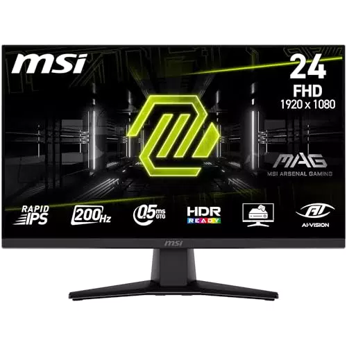 MSI MAG 242F Monitor Gaming FHD 24", 200Hz, Rapid IPS, FreeSync, HDR Ready