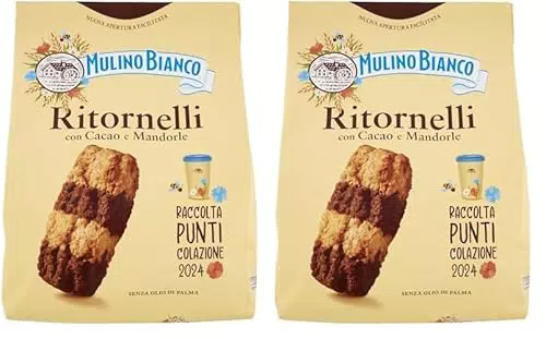 Mulino Bianco Biscotti Frollini Ritornelli con Cacao e Mandorleenza Olio di Palma