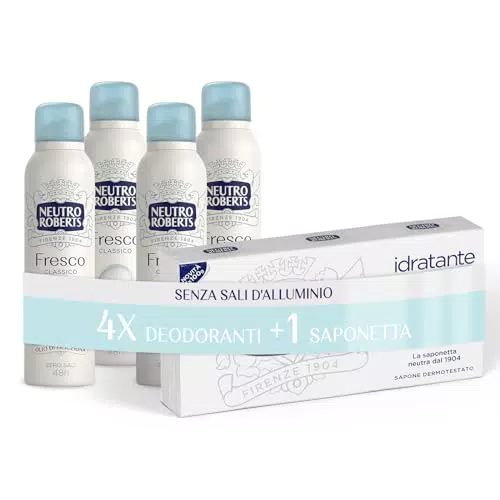 Neutro Roberts Deodorante Spray Fresco Classico Zero Sali di Alluminio 48h