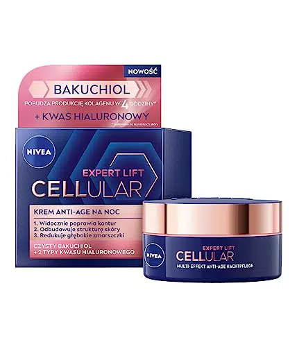 NIVEA Cellular Expert Lift Crema Notte Antirughe con Bakuchiol e Acido Ialuronico