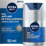 NIVEA MEN Crema Idratante Anti-Age con Acido Ialuronico e FP15 per Uomini