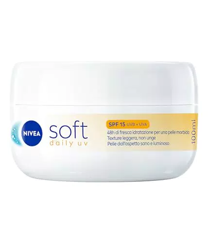 NIVEA Soft Crema Idratante Multiuso con SPF 15 e Vitamina E - 48 Ore di Idratazione