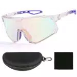 Occhiali Running Uomo UV400 - Lenti a Specchio Antivento per Sport all'Aperto