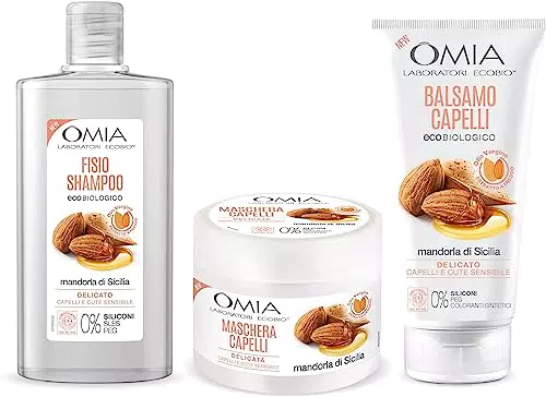 Omia Kit Haircare: Shampoo, Maschera e Balsamo con Mandorla di Sicilia