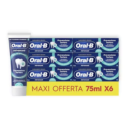 Oral-B Dentifricio Advanced Prevenzione Tartaro con Microgranuli Attivi