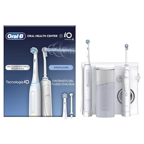 Oral-B Idropulsore Oxyjet e Spazzolino Elettrico IO4 con Testine Di Ricambio