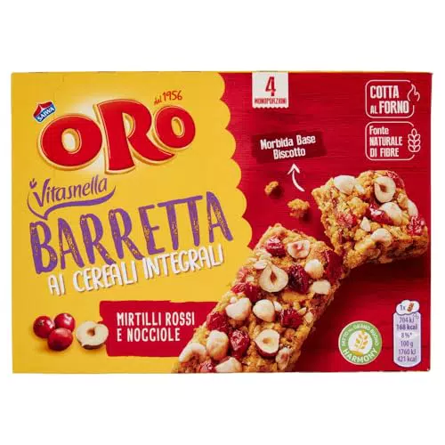 Oro Saiwa Barretta ai Cereali Integrali con Mirtilli Rossi e Nocciole