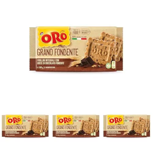 Saiwa Biscotti Integrali con Gocce di Cioccolato Fondente - Fonte di Fibre