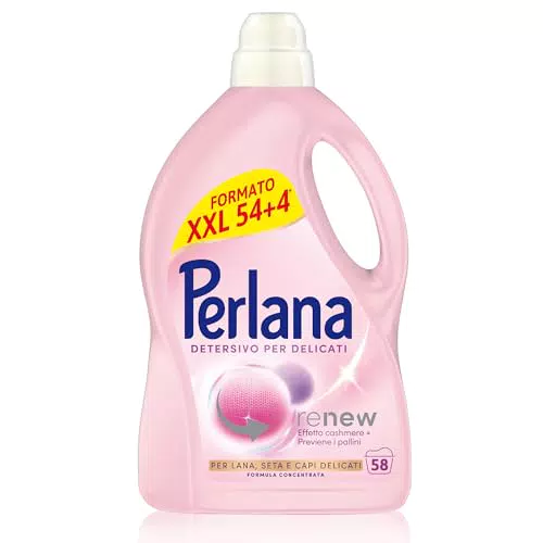 Perlana Detersivo Delicati per Lavatrice Liquido per Lana e Seta