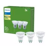 Philips Faretto LED GU10 50W Classe A Ultra Efficiente Luce Bianca Calda