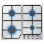 IsEasy Piano Cottura a Gas da Incasso 4 Fuochi 60 cm 7200 W in Acciaio Inox