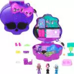 Polly Pocket Monster High - Set Mostramiche, playset scuola superiore con bambole