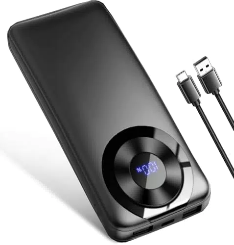 Power Bank, 10000mAh PowerBank Ricarica Rapida con Ingresso e Uscita USB-C Batteria Esterna