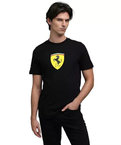 PUMA Maglietta da Uomo Ferrari Sportswear con Scudo