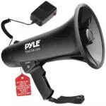 Pyle Megafono Portatile con Sirena, Volume Regolabile e Portata 1.100 metri